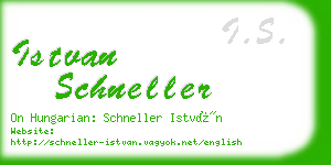 istvan schneller business card